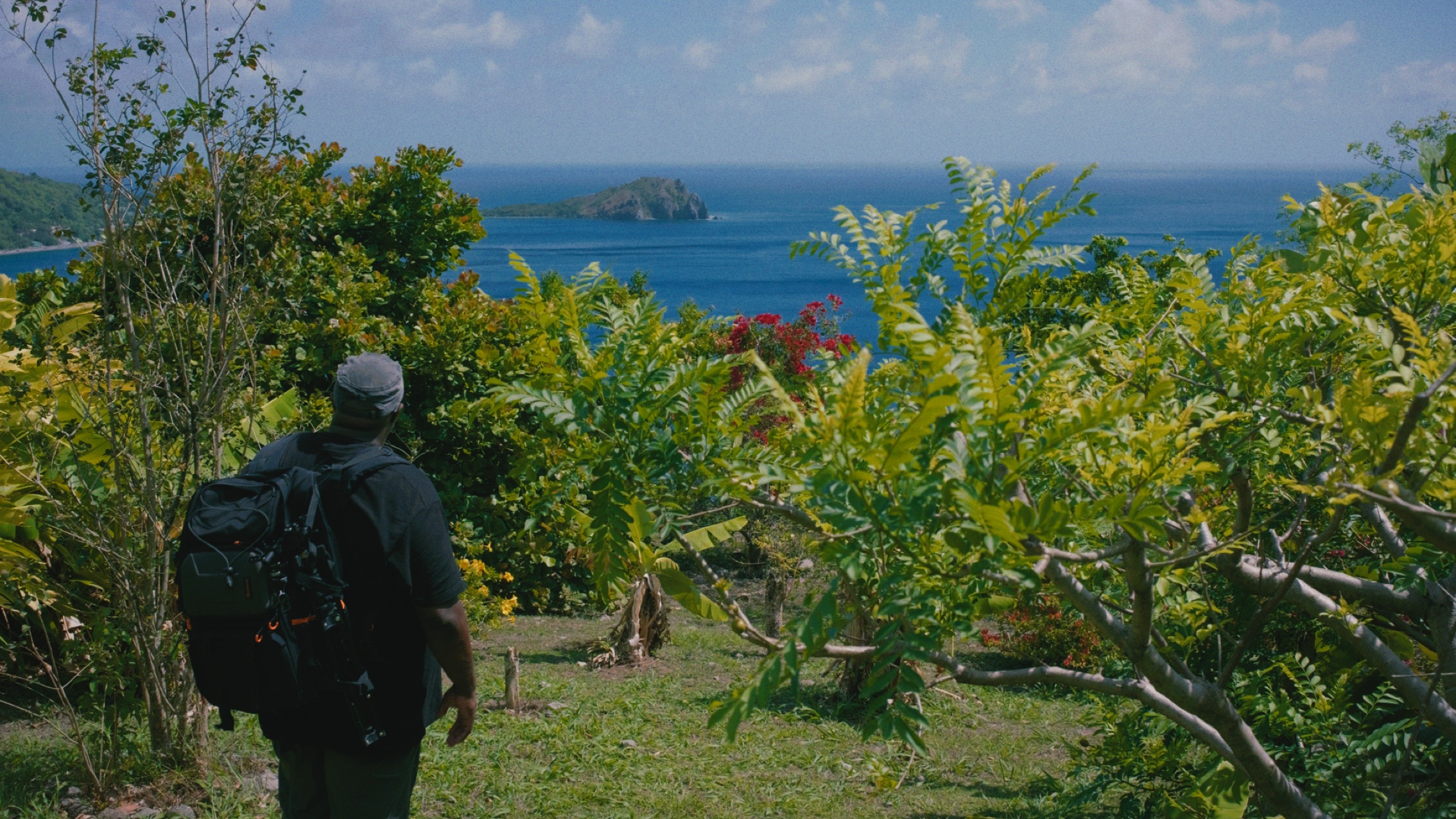 Thomas overlooking the coast in Dominica