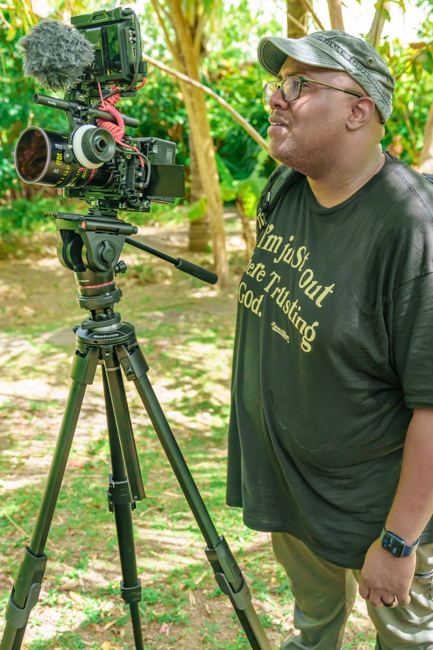 Thomas Brown with his camera on location